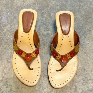 Y2K Vintage No Boundaries Leather Floral Pumps